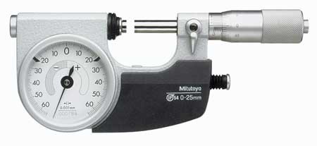 Indikerande Mikrometer 0-25 mm (Höger)